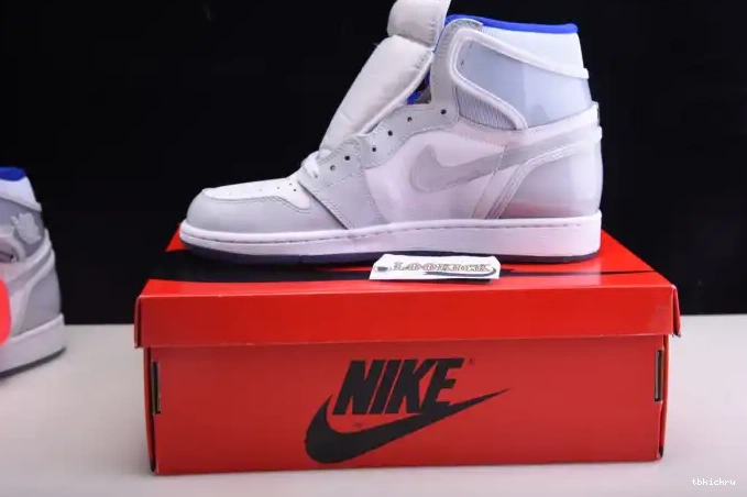 Cheap TBkick Air High Blue Zoom White 1 Jordan Retro CK6637-104 Racer 0518